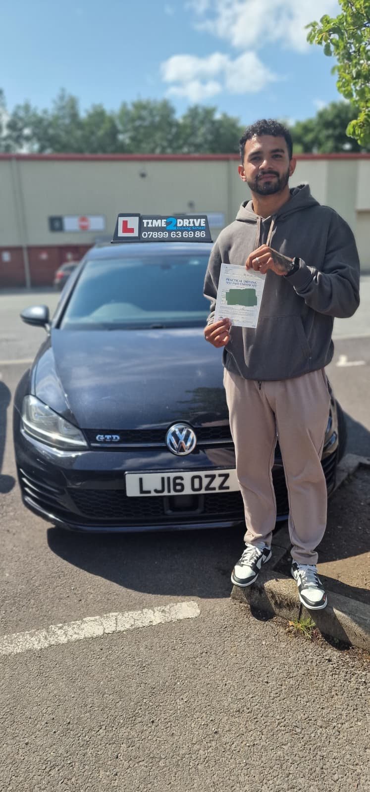 Successful learner driver who passed first time in Rochdale