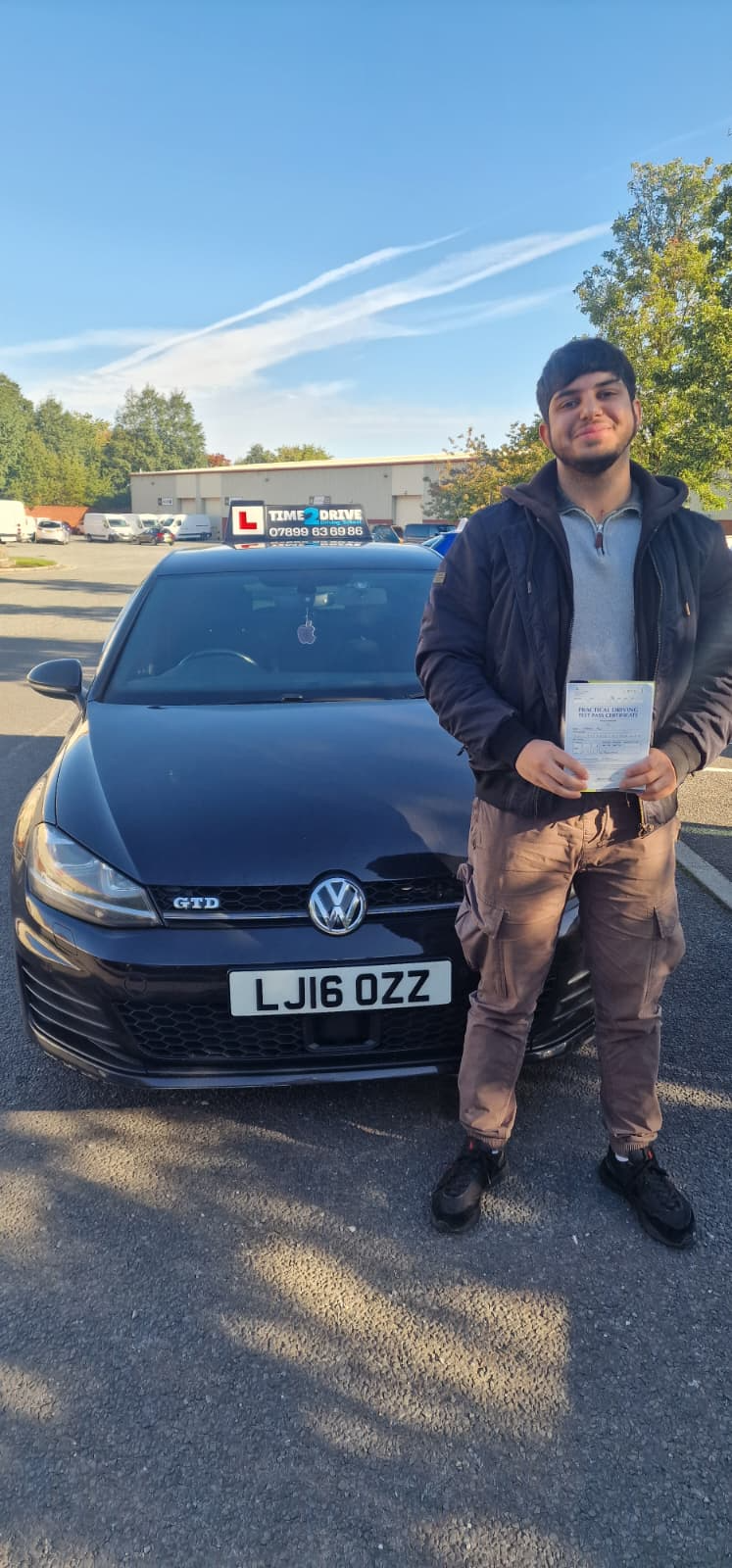 Successful learner driver who passed first time in Rochdale